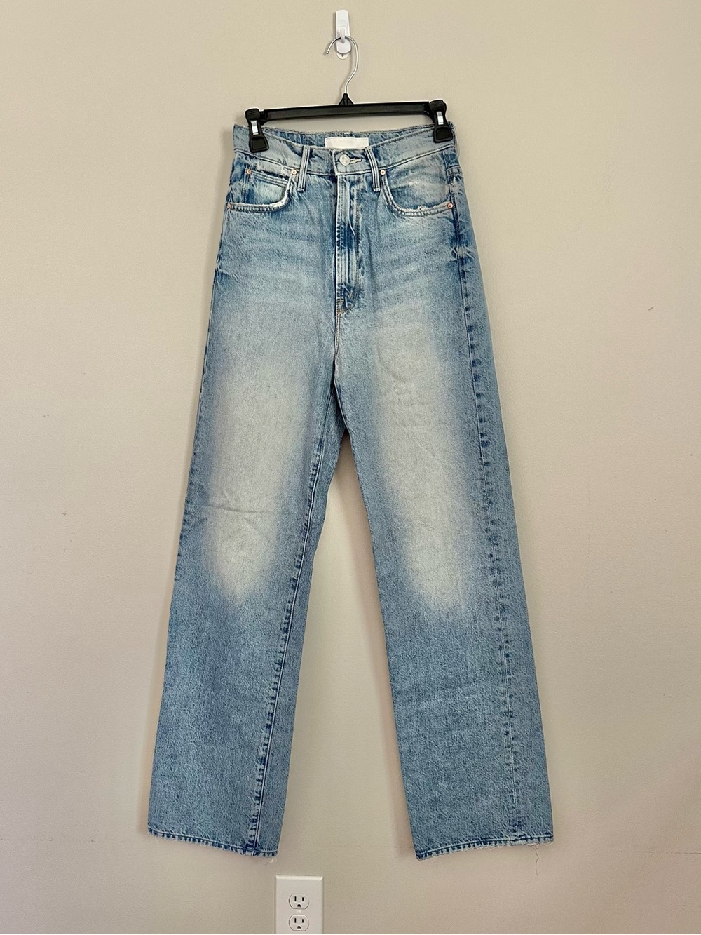 MOTHER The High Waisted Tunnel Vision Sneak Jeans The Other Side Size 24 Campus - Picture 2 of 9